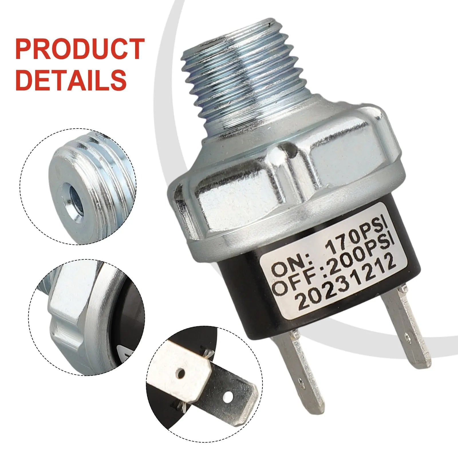 Ensure optimal performance with this reliable air compressor pressure switch—precise control for maintaining safe and efficient pressure levels!