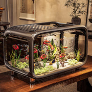 Home Living Room Ornamental Fish Tank Ecological Landscape Filtration Oxygen Generation Aquariums Multi-functional Feeding Tank
