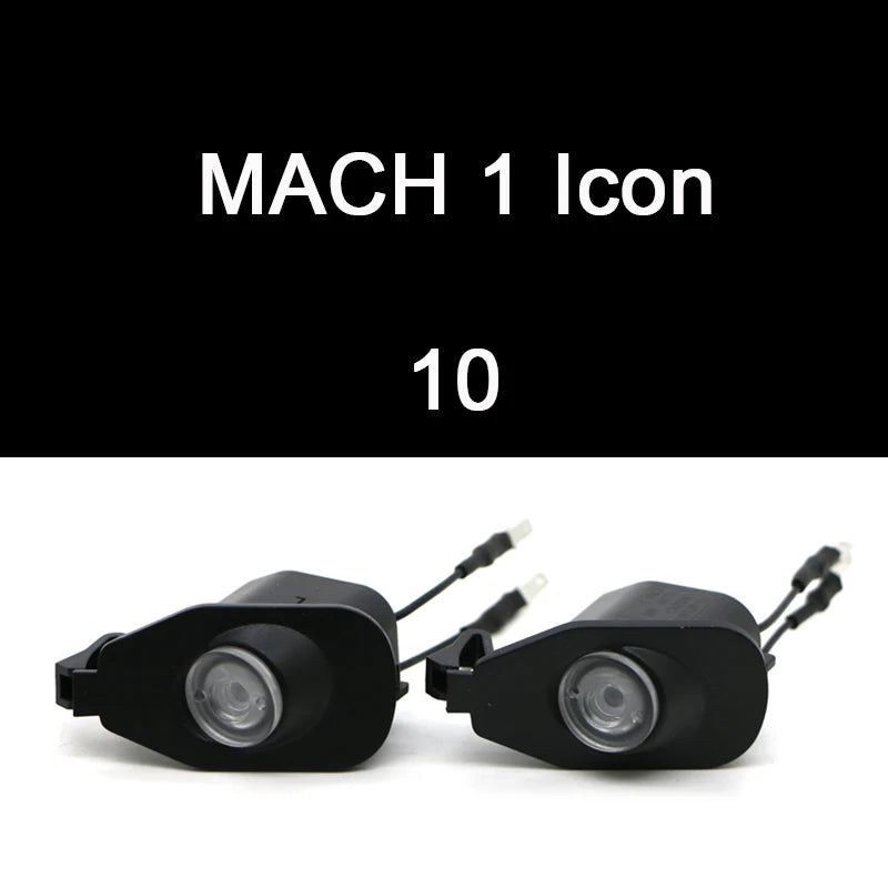 For Ford Mustang 2013-2022 Side Rearview Mirror Welcome Icon Lights HD LED Projector Ghost Shadow Lamp Modification Never Fade
