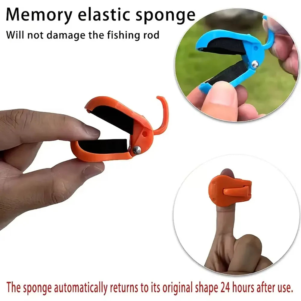 Portable Quick-Attach Fishing Rod Clip - Tool-Free 1-Hand Holder For 2-Piece Freshwater Rods, Secure Grip Tackle Organizer