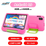 ANRY Kids Tablet Android 15 10.1 Inch CPU A523 2.0GHZ Octa-Core 4GB RAM 64GB ROM 5000Mah Dual Camera Tablets Children's Gifts