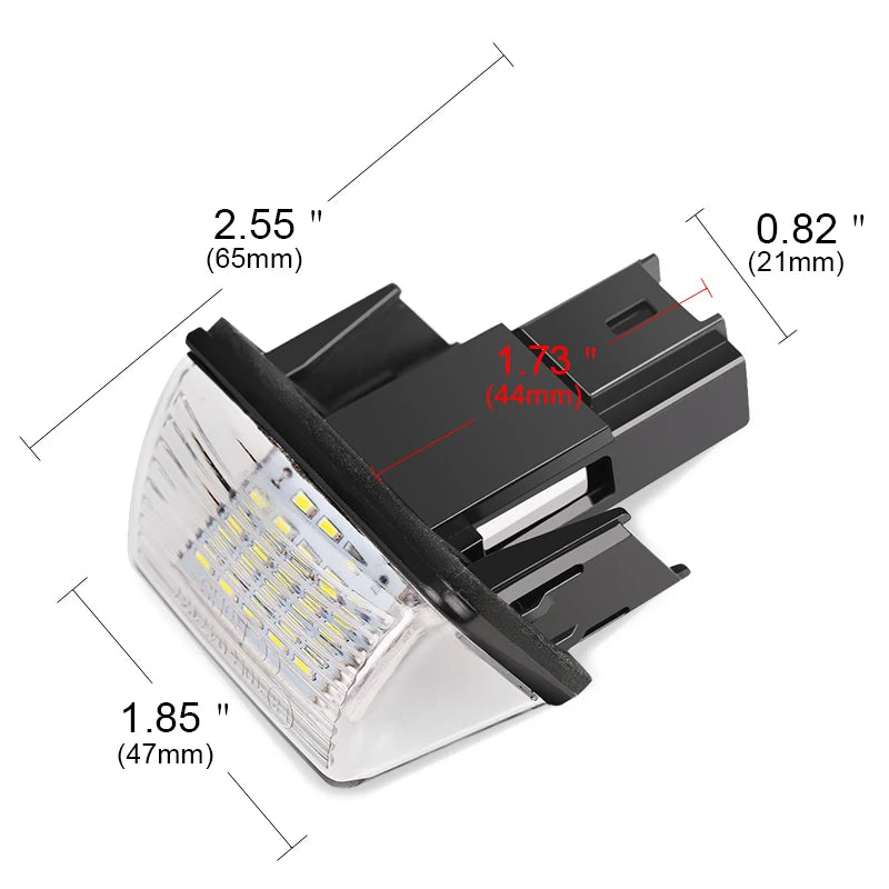 LED License Number Plate Light  For Citroen C3 C4 C5 BERLINGO Saxo Xsara Picasso for Peugeot Partner 306 new/307 new/308/5008
