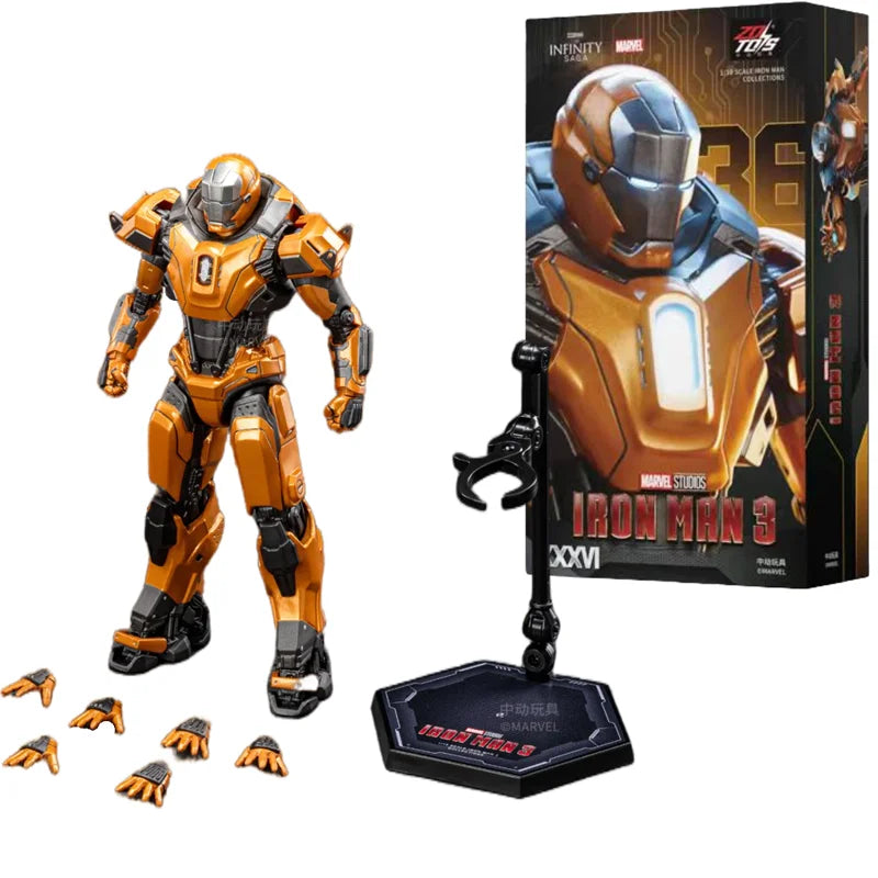 ZD Toys Iron Man MK1 MK2 MK3 MK4 MK5 MK6 MK7 MK42 MK43 MK45 MK46 War Machine Movie Action Figure 7 Inches Adult Collectible Toys