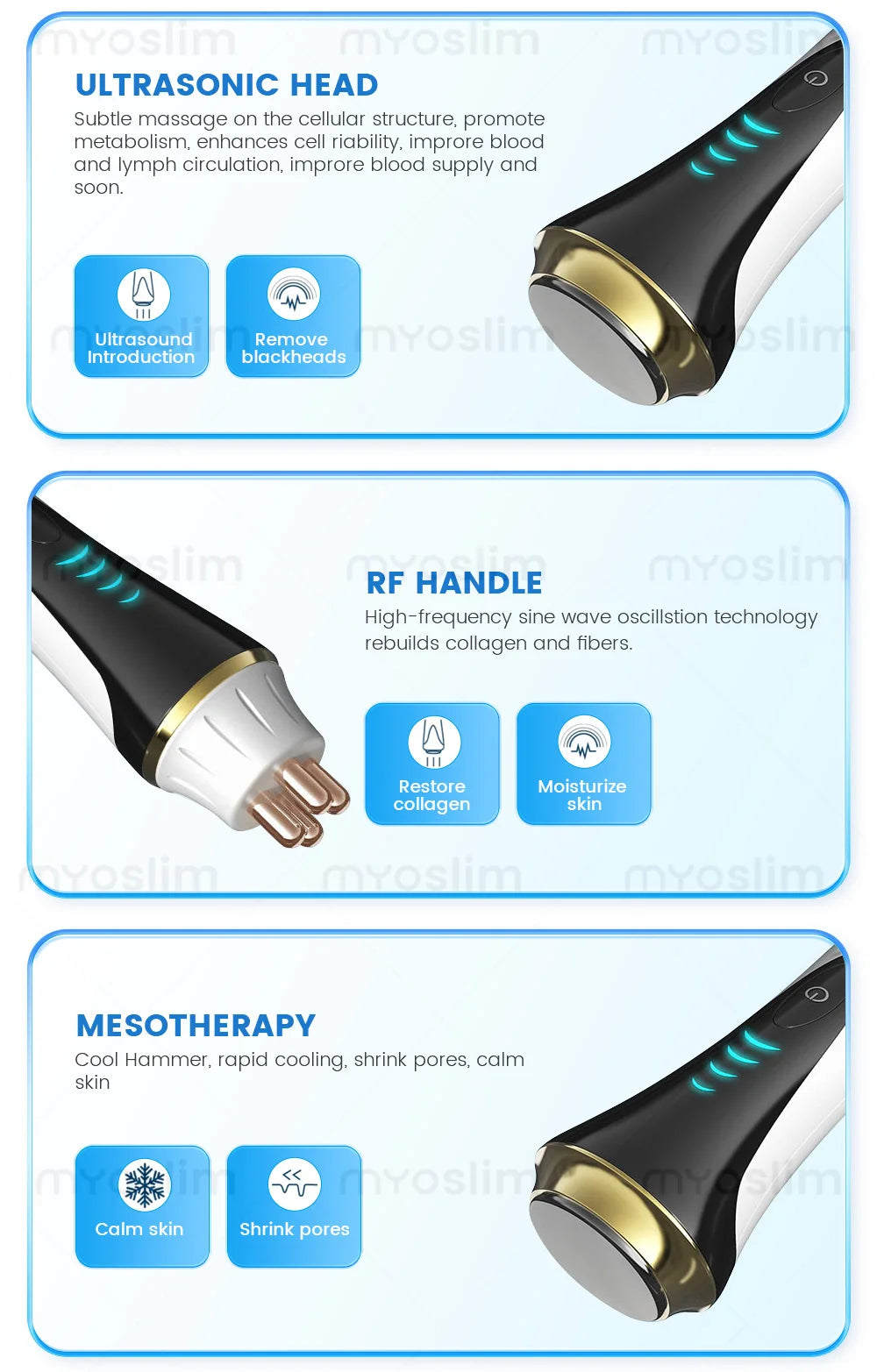 Transform your skincare routine with the 7-in-1 multifunctional beauty machine. Deeply cleanse the skin, remove acne, brighten and whiten, exfoliate, and combat the signs of aging for a revitalized and glowing complexion.