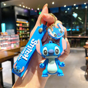 Stitch Keychain 3d Cartoon Stereo Pvc Doll Car Key Ring Bag Pendant Fashion Creative Hanging Ornament Bulk Wholesale Surprise