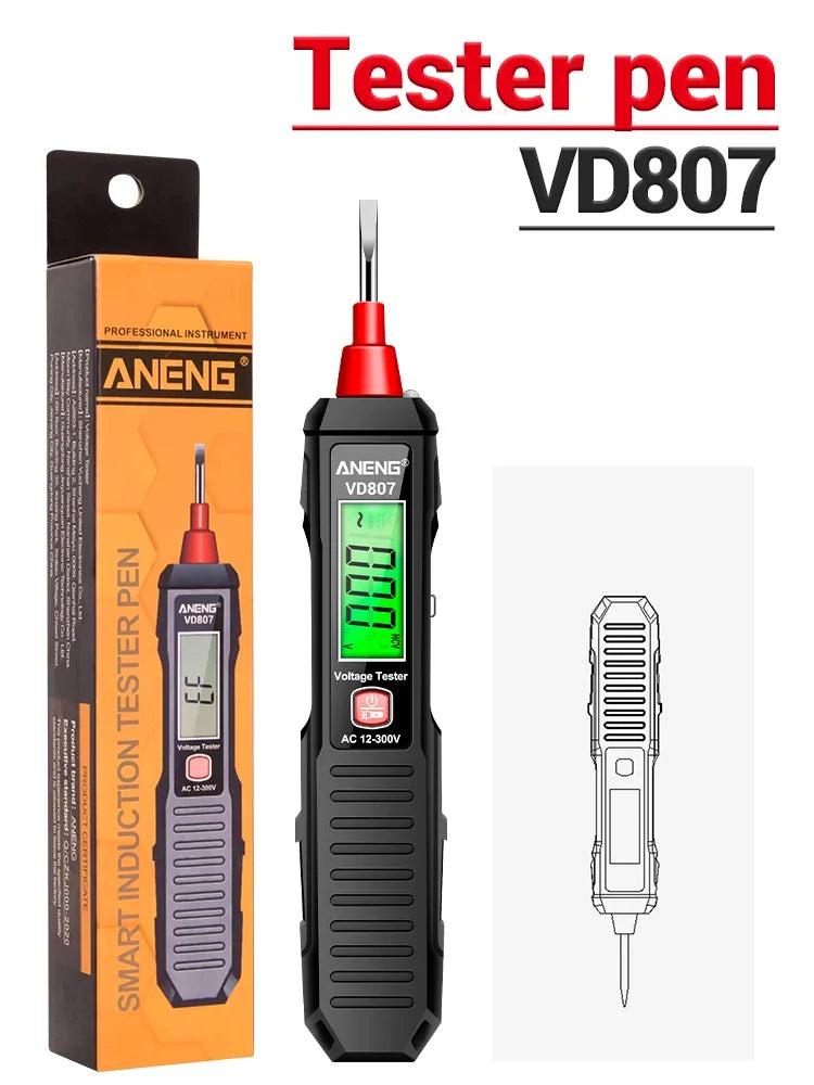 Safely detect live wires with this one-word induction portable smart electric pen tester—featuring NCV sensor and compatible with 50/60Hz for accurate, non-contact voltage testing!