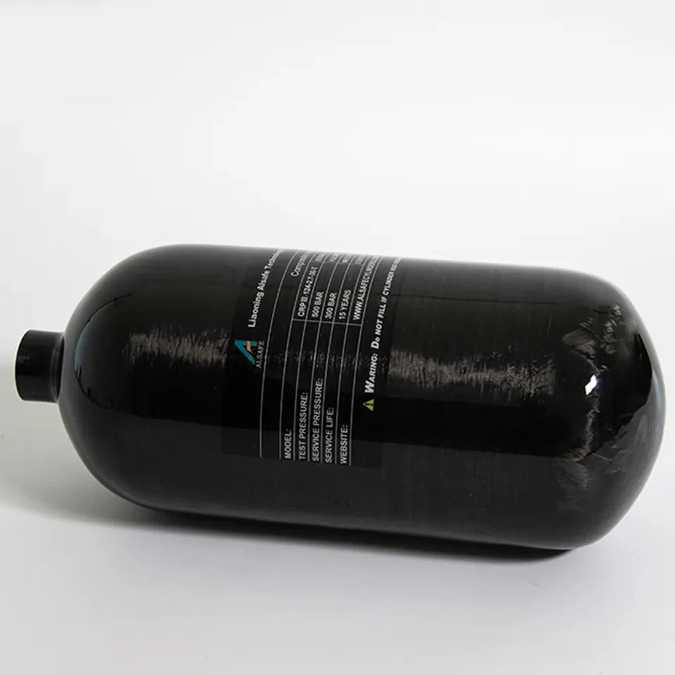 ALSAFE 1.5L 4500psi Composite Air Tank Ultra Light Carbon Fiber Diving tank M18*1.5