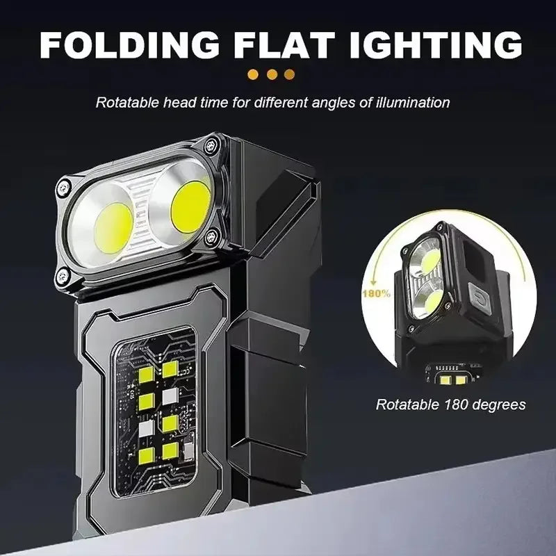 Tactical Portable Work Light EDC Flashlight Tool Mini LED Flashlight Outdoor Camping Hiking Tool MOLLE Flash Light Rechargeable