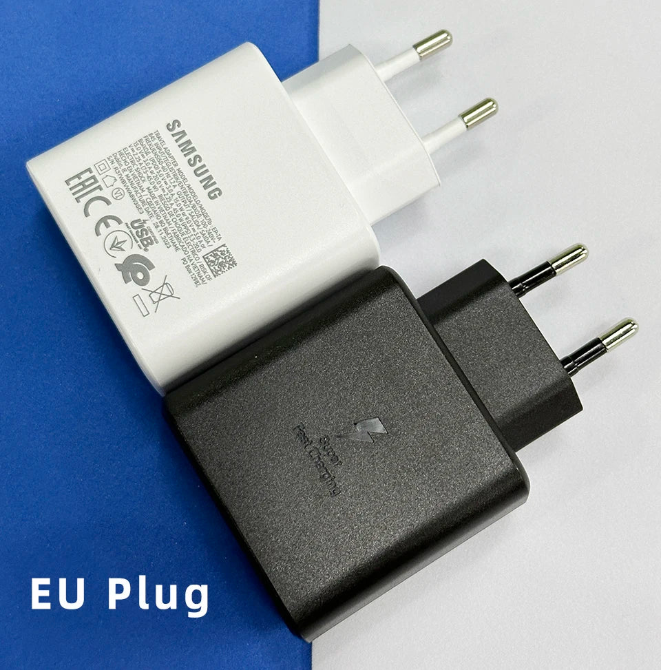 45w Samsung Charger Usb Type C Pd 45 W Super Fast Charging 2.0 Chargeur Cable Galaxy S24 S23+ S22 S21 Ultra Note 20 10 Tab S9