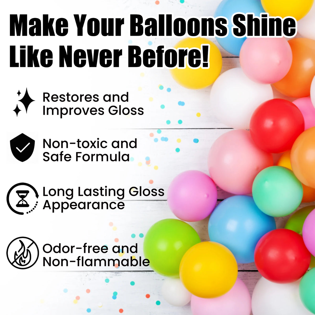 Balloon Shine Enhancer Spray Instant Gloss Polish Party Decoration Supplies Safe Formula Quick Dry For Birthday Wedding Events