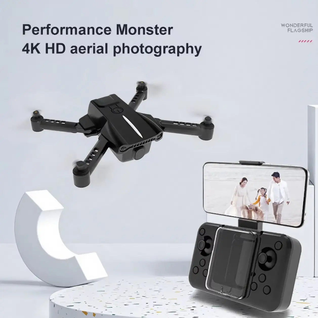 Black K11 Mini Finger Drone Pocket 4k Movie Lens RTF Foldable Brushless Quadcopter Wide Angle Anti Shake Camera Beauty Effect