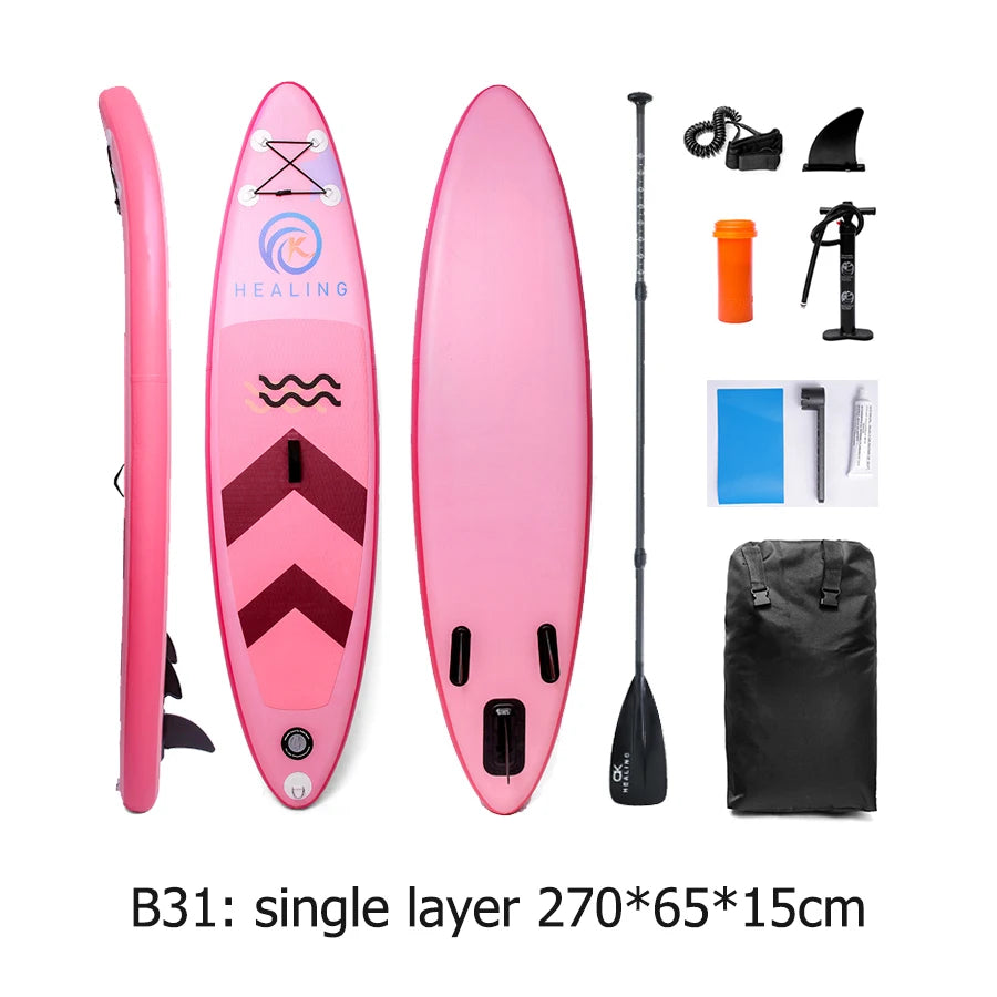 Surfboard SUP Surfing Board Inflatable Stand Up Paddle Board Ultra-Light Paddleboard with SUP Accessories Fins Paddle