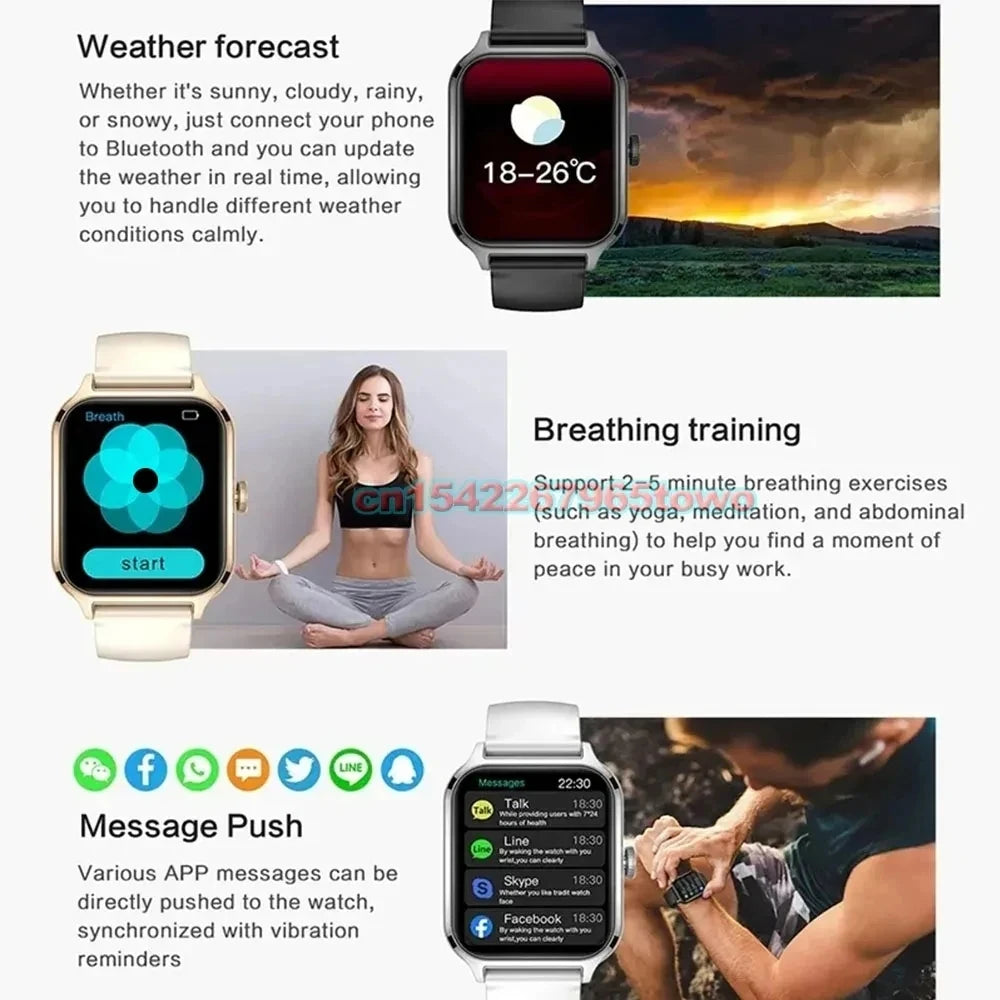 Stay connected and stylish with this versatile smartwatch compatible with both Android and iOS devices!