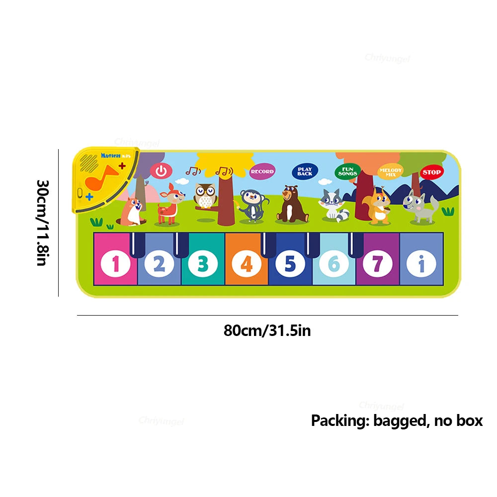 Piano Mat for Kids Kids Toddlers Floor Keyboard Dance Mat Baby Fitness Play Musical Carpet Music Instrument Toys Girl Boy Gift