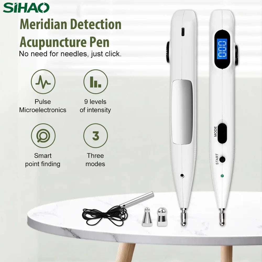 SIHAO Massage Acupuncture Pen with Digital Display Electro Acupuncture Point Muscle Stimulator Device Massage Equipment