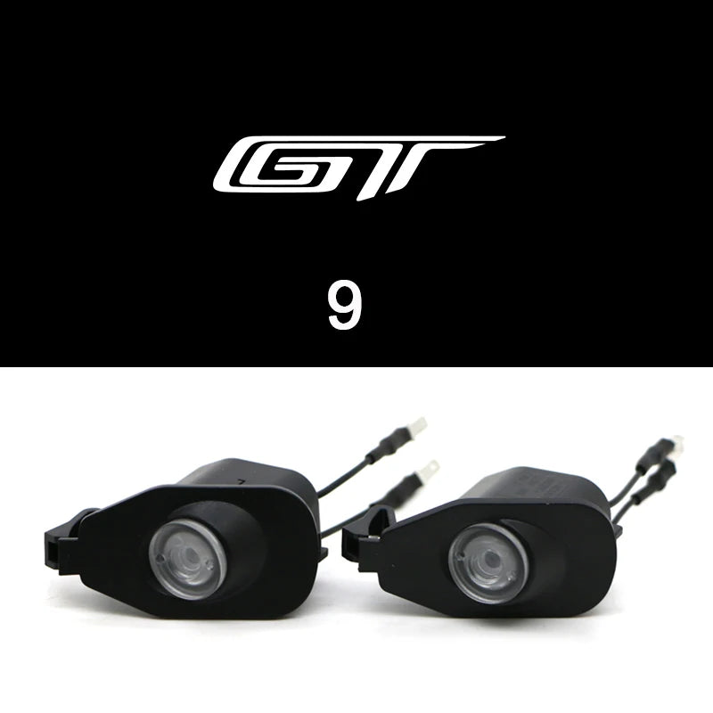 For Ford Mustang 2013-2022 Side Rearview Mirror Welcome Icon Lights HD LED Projector Ghost Shadow Lamp Modification Never Fade