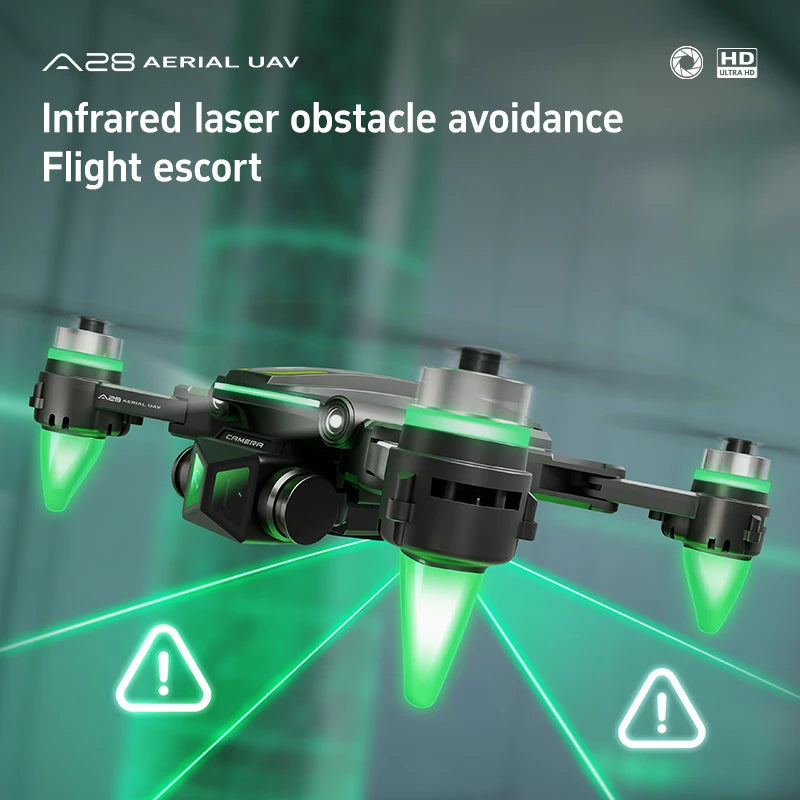 Lenovo A28 Drone Foldable GPS 4K Dual Camera 5G FPV Obstacle Avoidance Optical Flow One Key Takeoff RC Drone
