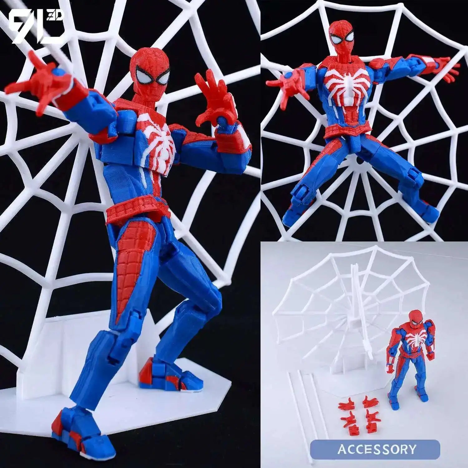 9L3D Printed Deadpool Wolverine Batman Spider-Man Venom Action Figures Dummy13 Lucky13 T13  Anime Model Toys Collectors Gifts