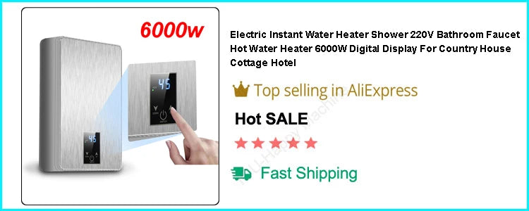EU/US Plug 3500W Electric Thankless Mini Instant Hot Water Heater 220/110V bathroom Faucet Tap Heating 3 Seconds Instant Heating