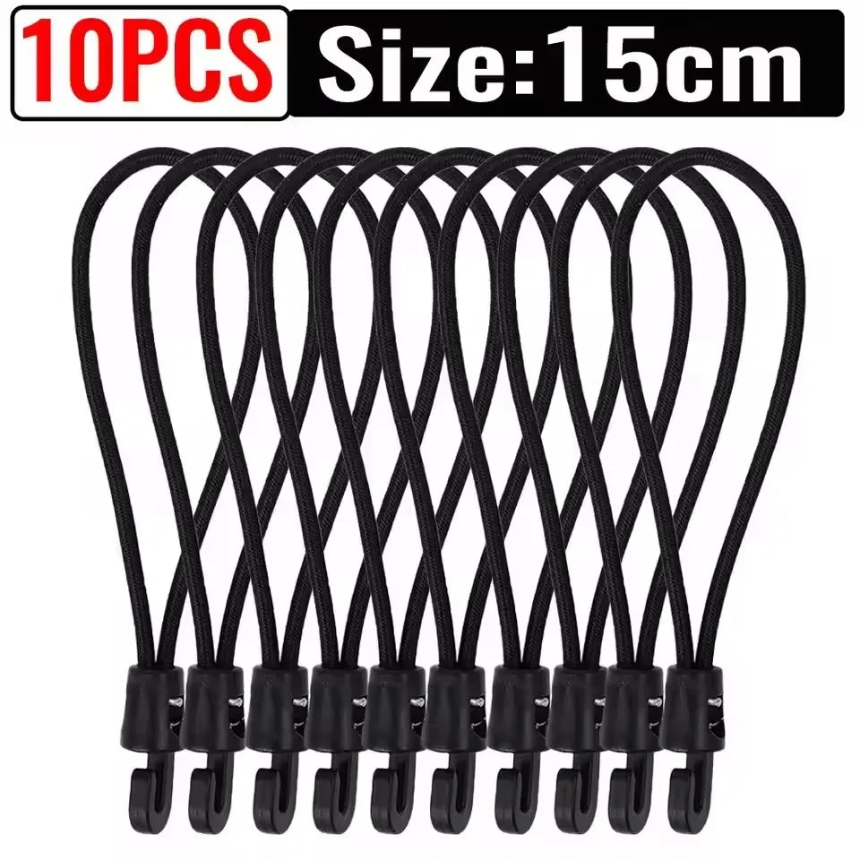 20/1pcs Elastic Strap Nylon Bungee Cord 10cm 15cm 25cm Durable Fixing Band for Flashlight Map Outdoor Backpacking Accessories