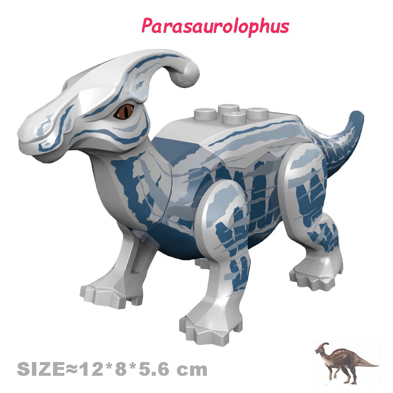 Jurassic Cool Dinosaurs World Triceratops Velociraptor Indominus T-Rex Model Assemble Building Blocks Toys For Children Boy Gift