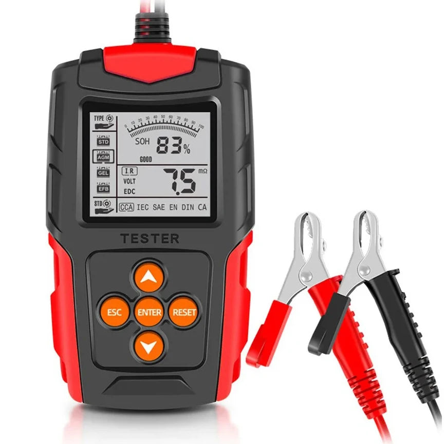 12V 24V Car Battery Tester LCD Digital Vehicle Cranking Charging Scanner Diagnostic Battery Measurement Analyzer