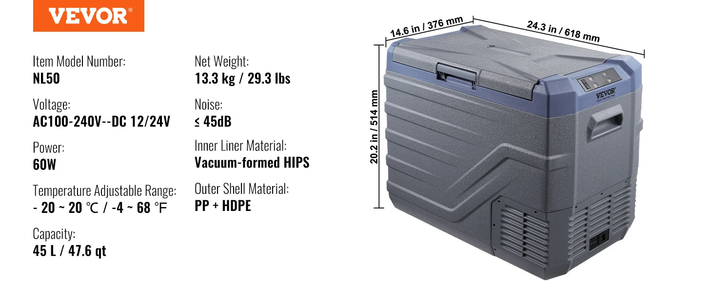 SucceBuy 8L to 75L Car Refrigerator Fridge Portable Icebox Single&Dual Zone w/Blue Tooth Temp Adjustable for Outdoor Camping RV