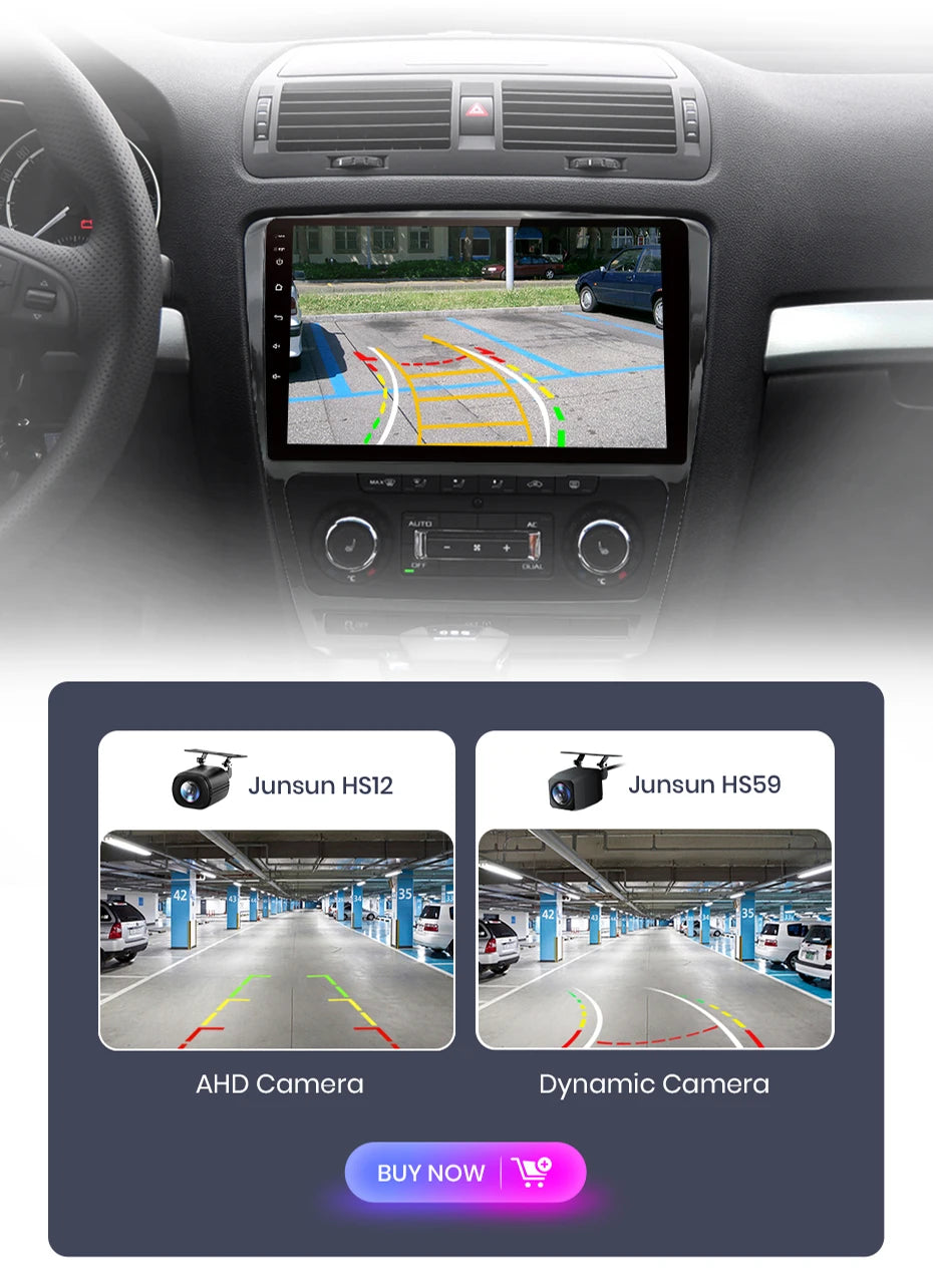Junsun V1 AI Voice Wireless CarPlay Android Auto Radio for SKODA Octavia 2 A5 2008-2013 4G Car Multimedia GPS 2din autoradio