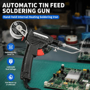Automatic Soldering Gun 60W Handheld Soldering Iron with Internal Heating Welding Tool Kit 110V 220V Dual Voltage Smart Solder Wire Feed Welding Station Iron Stand for Electronic Circuit Board PCB Repair
