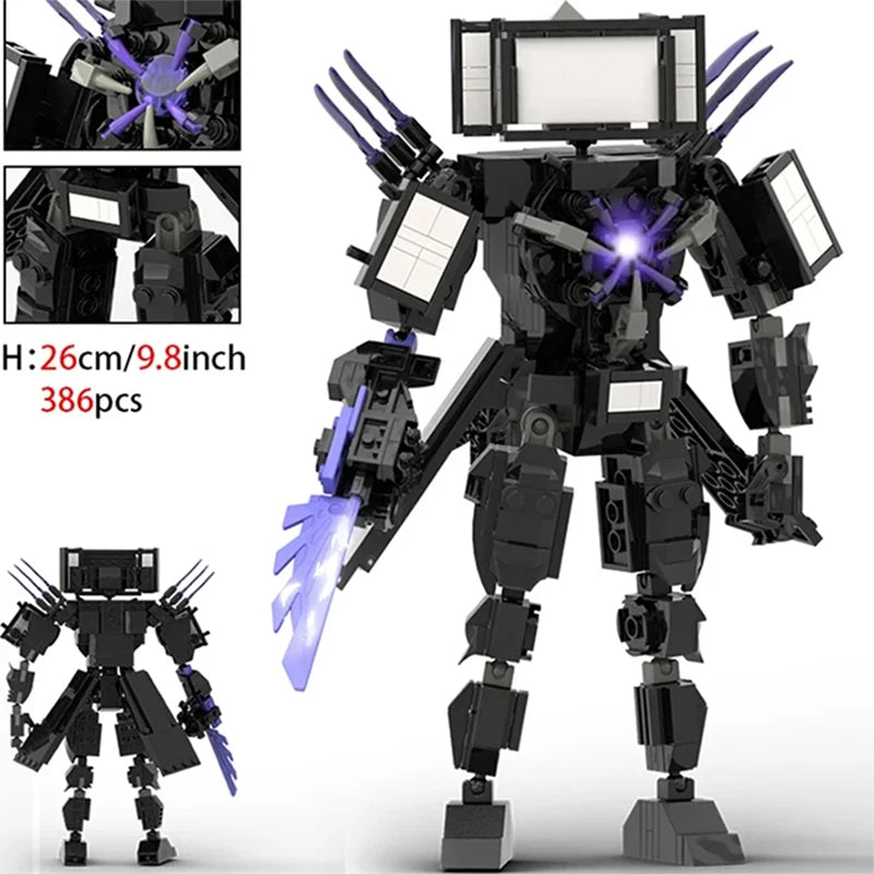 Moc Skibidi Toilet Action Figures Model Building Blocks Camerman Titan Speakerman Surveillance Man TVMan Boys Toys For Kids Gift