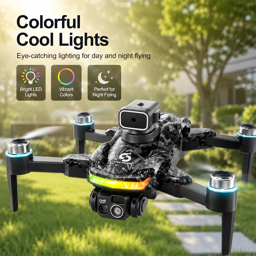RC Drone Brushless Motor Low Noise Operation 360° Flip Dual HD Camera Smart Obstacle Avoidance Wifi 2.4G Screen Controller Drone Toy