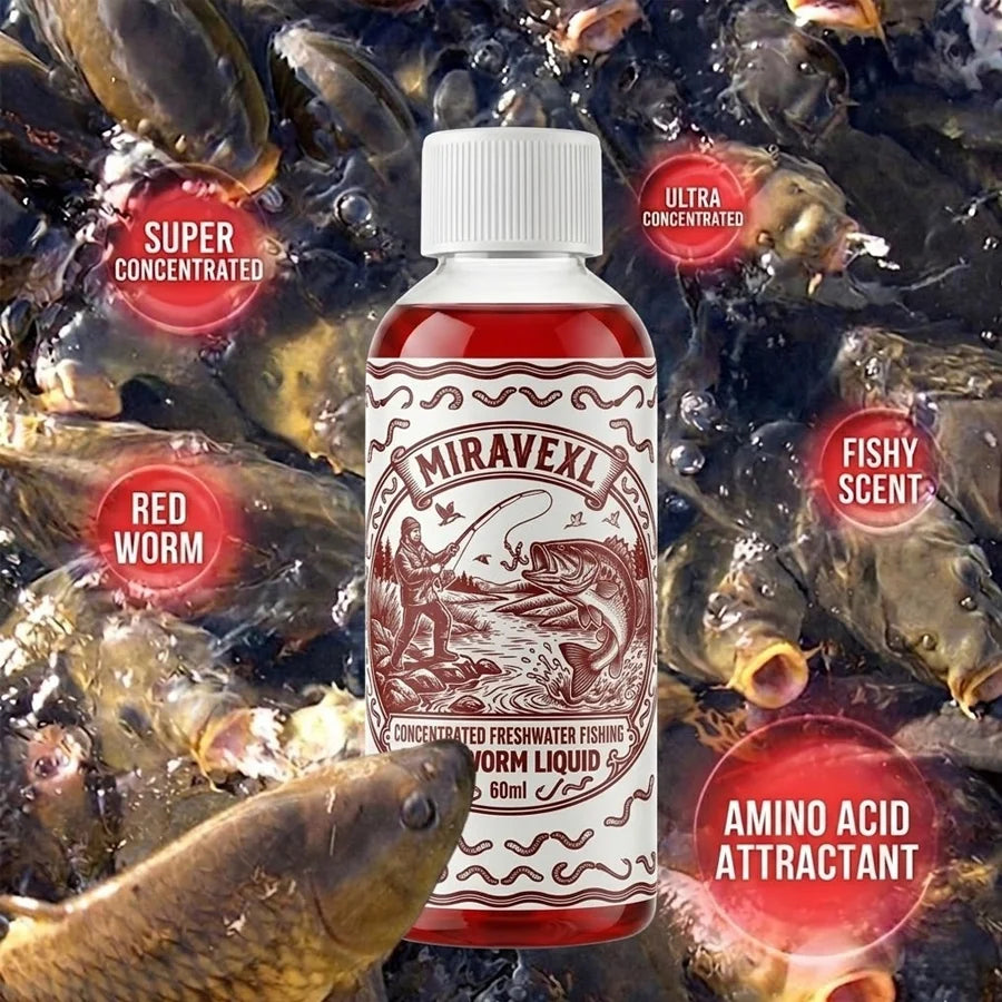 Concentrated Red Worm Liquid Fish Attractant Fishing Bait Additive Strong Scent Freshwater Carp Crucian Fishing Tackle