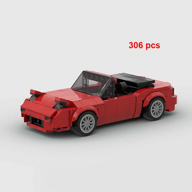 Technical Car Speed Racing Building Blocks Bricks Sets Sports Car MOC Garage City Vehicle Creative Toys For Kids