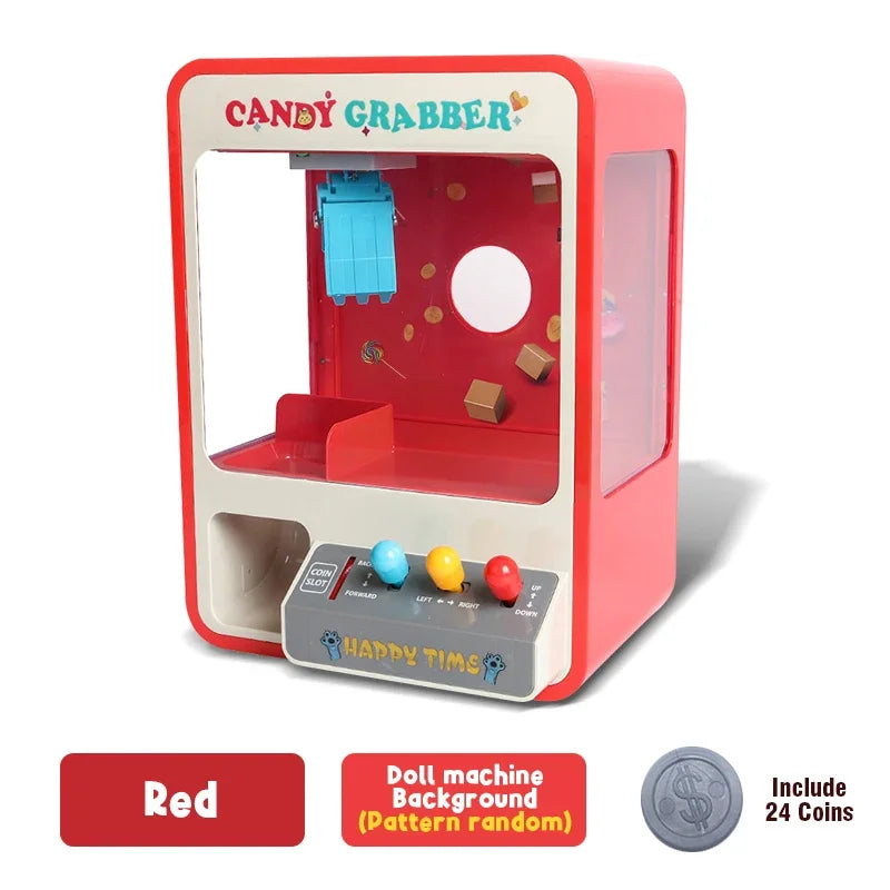 Claw Machine Toys Electronic Arcade Game Adjustable Catch Doll Candy Machine Music Specie Mini Vending Birthday Gift for Kids