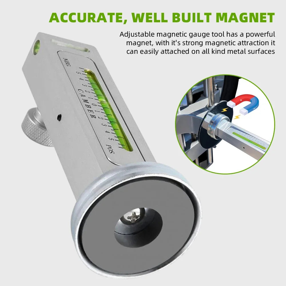 Automobile 4-Wheel Positioning Magnetic Level, Wheel Camber, Adjustable Magnetic Gauge Tool, Wheel Alignment Tool, Camber Cas
