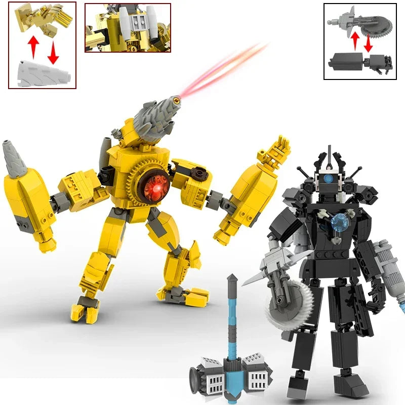 Moc Skibidi Toilet Action Figures Model Building Blocks Camerman Titan Speakerman Surveillance Man TVMan Boys Toys For Kids Gift