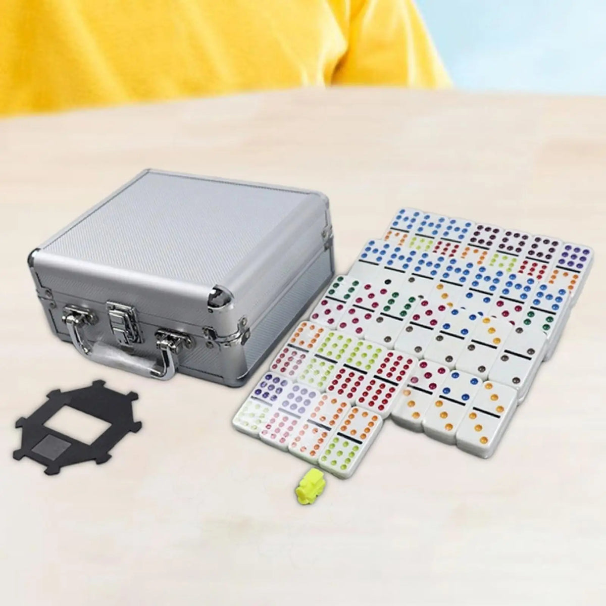 Mexican Train Dominoes Set Educational Toy 91Tiles Toy Night Party Favors Set