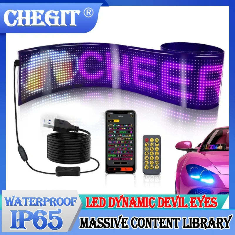 LED Matrix Pixel Panel Truck Eye Bluetooth APP Matrix Pixel Panel Night Light DIY Programmable Flexible For Car Store Hotel Bar