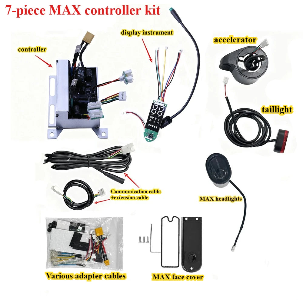 E-Scooter Controller Kit for 8.5-10" VOLPAM/HopCycle/Aovowheel/Maxshot/Hiboy/MAX, Turn Signal, Self-Learning, 25-58km/h