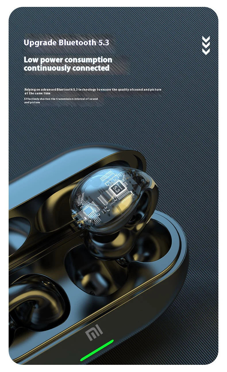 XIAOMI T7500 Bluetooth Earphones Bone Conduction Stereo Sports Life Waterproof Earphones with Microphone for Gaming and Music