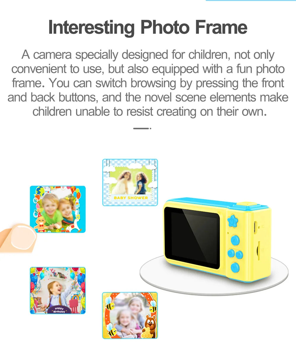 Capture every adorable moment with this baby camera featuring an 8.0MP sensor and HD screen—perfect for kids and family fun!
