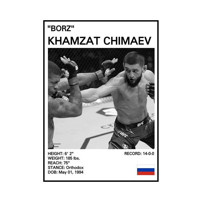 no frame Black and White Boxing Legends Canvas Poster Boxing Inspirational Canvas Painting Print Wall Art for Gym Bedroom Home