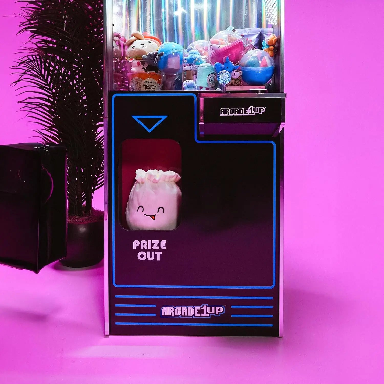 Claw Machine with 3 Difficulty Levels - Arcade Game Room Cabinet with Ceiling Light & Adjustable Sound Volume, Custom