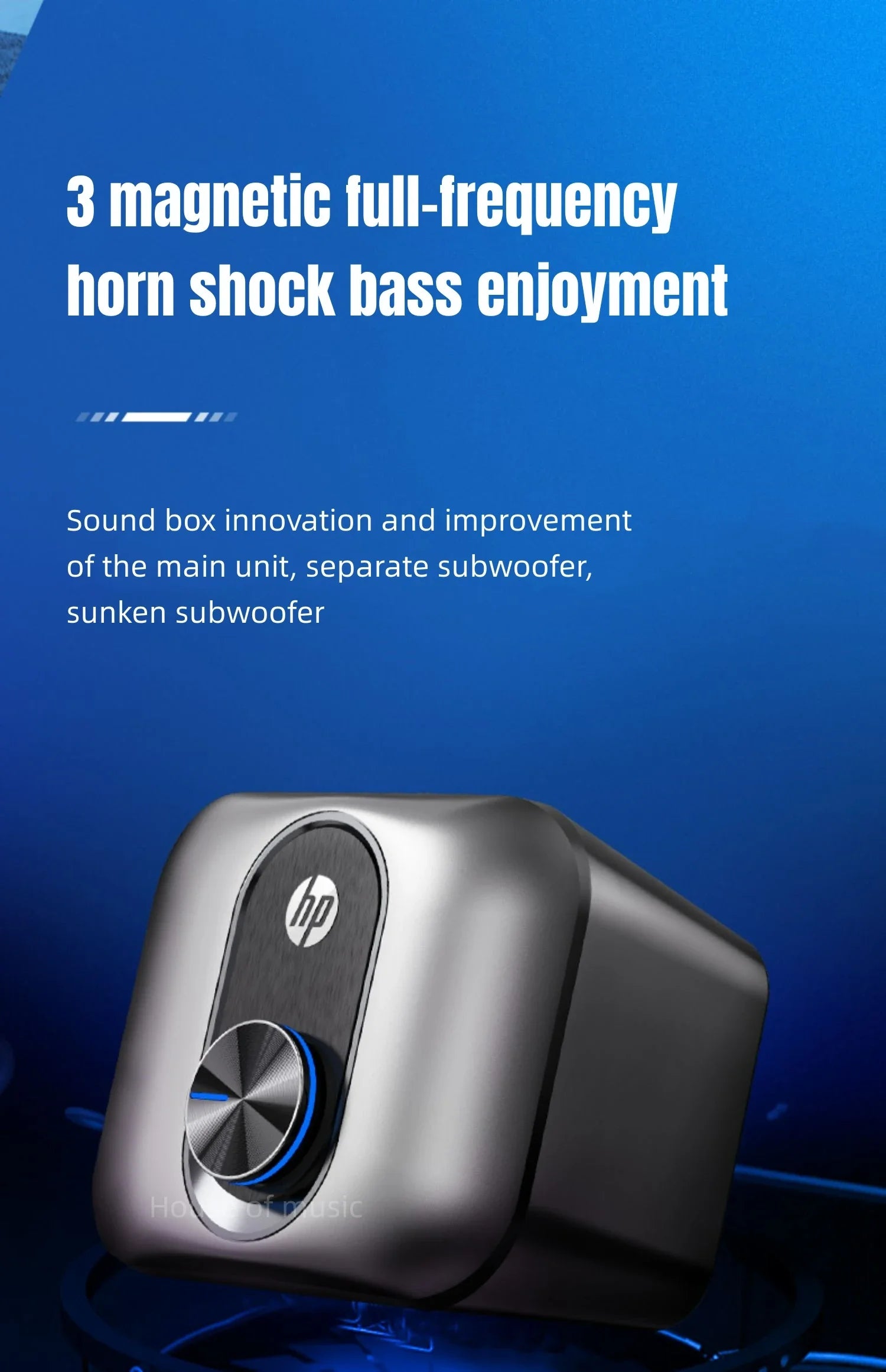 High Quality Desktop Computer Game Speakers Stereo Subwoofer Audio HP Home Laptop 2.1 Wired Multifunctional Computer Loudspeaker
