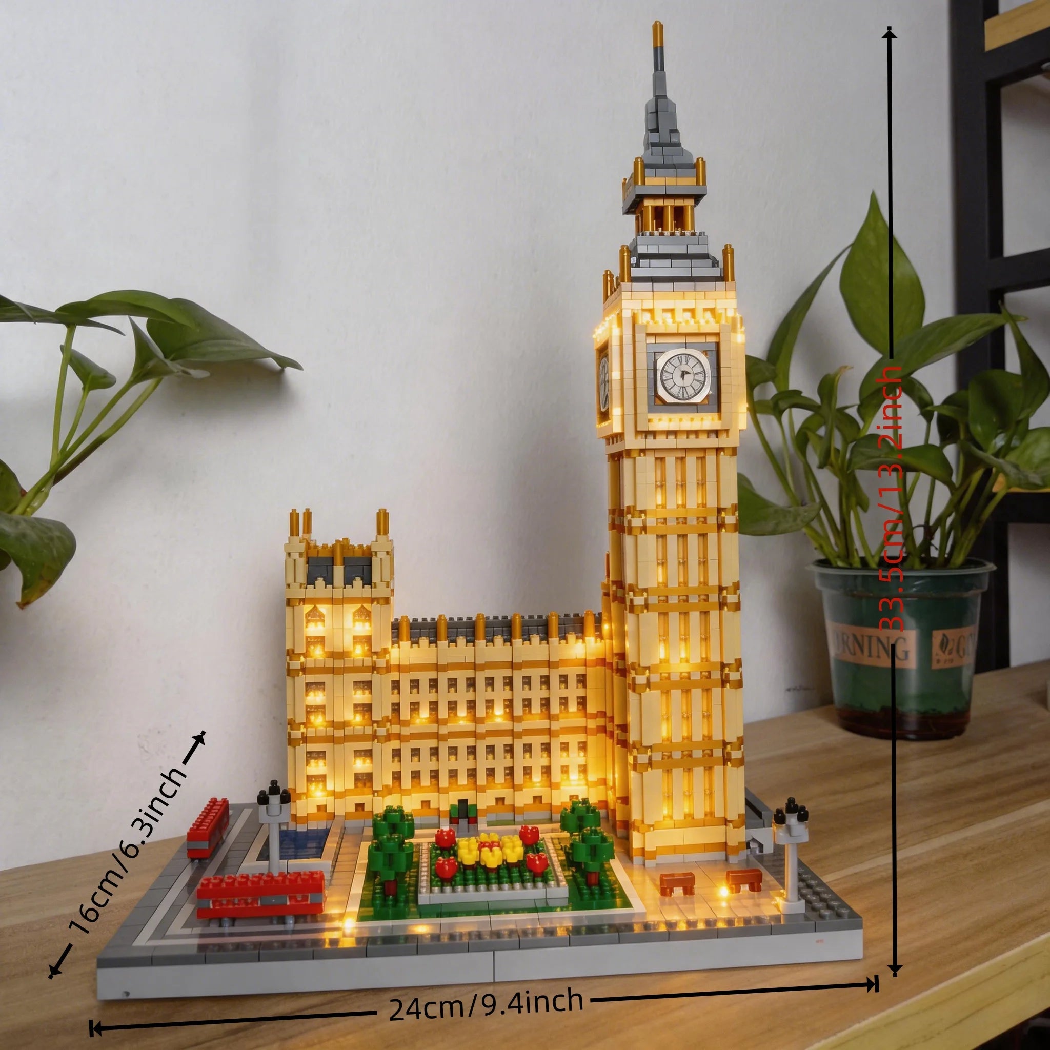 Knew Built Exquisite Paris Eiffel Tower Micro Mini Building Blocks Toys Set: LED Illuminated, Perfect Gift Illuminate Your World