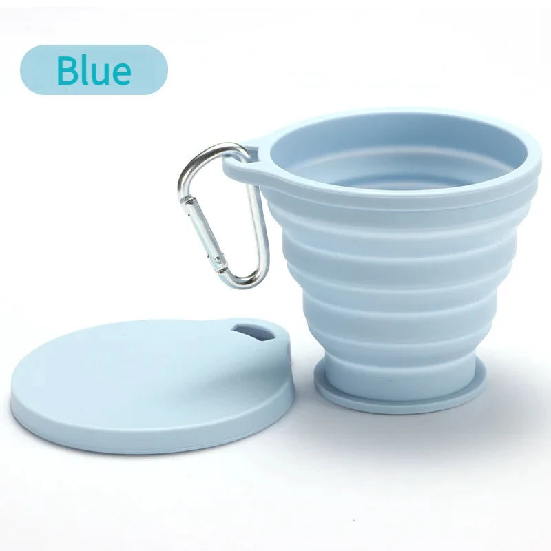 Outdoors Silicone Folding Cup with Hanging Hole Creative Water Travel Portable Washing Fashion Travel Silicone