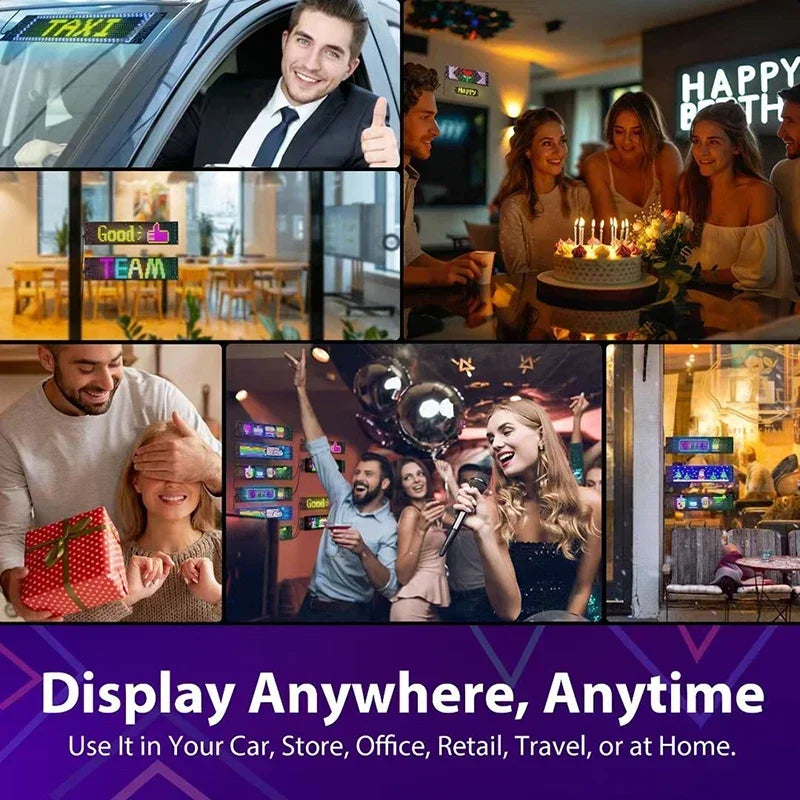 LED Matrix Pixel Panel Truck Eye Bluetooth APP Matrix Pixel Panel Night Light DIY Programmable Flexible For Car Store Hotel Bar