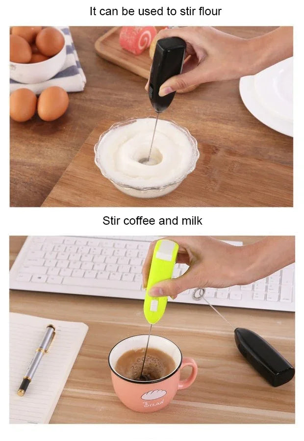 Electric Kitchen Whisk Mixer Home Handheld Mini Egg Beater Kitchen Blender Coffee Milk Tea Beat Up Cream Stirring