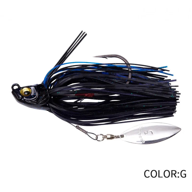 13.5G Spinner Bait Bass Jig Chatter Bait Fishing Lure Chatterbait Fishing Kit Wobblers for Bass Fishing Tackle Fishing Spoon