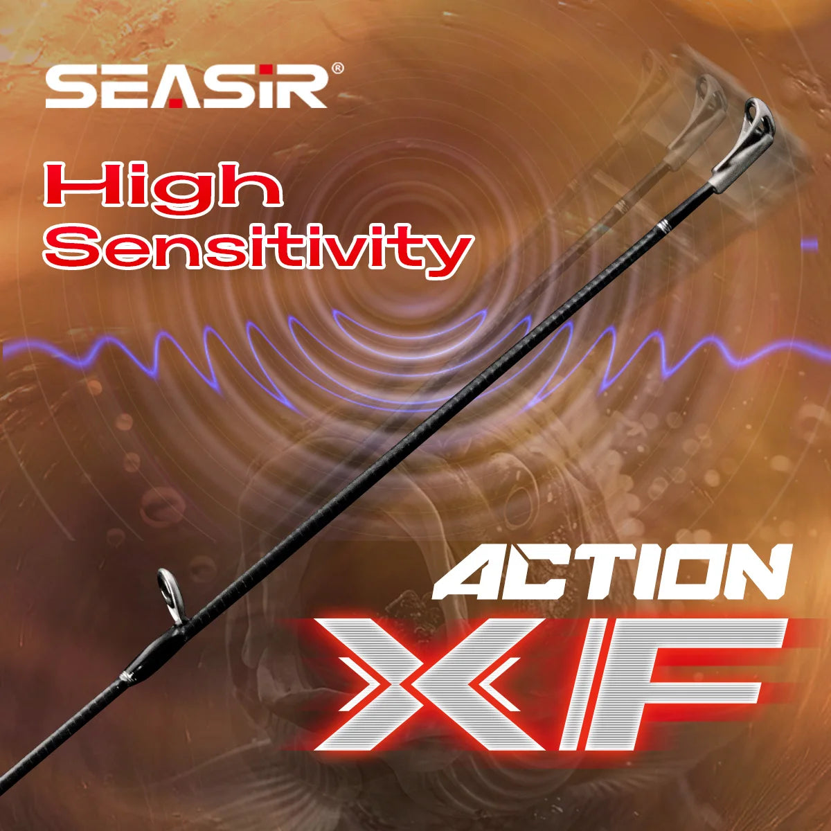 Seasir Salminus XF M/MH Spining&Casting Fishing Rod FUJI O Guide Rings 1.83M Drag 7-9KG 4-Piece Heavy Power All-Round Travel Rod